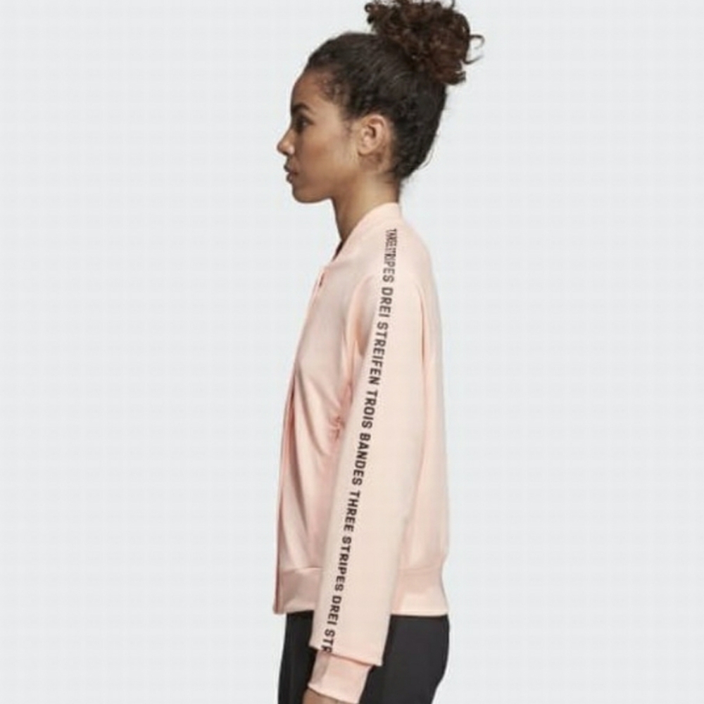 ADIDAS Bomber Jacket | Three Stripes Hazel Coral S - Picture 2 of 12